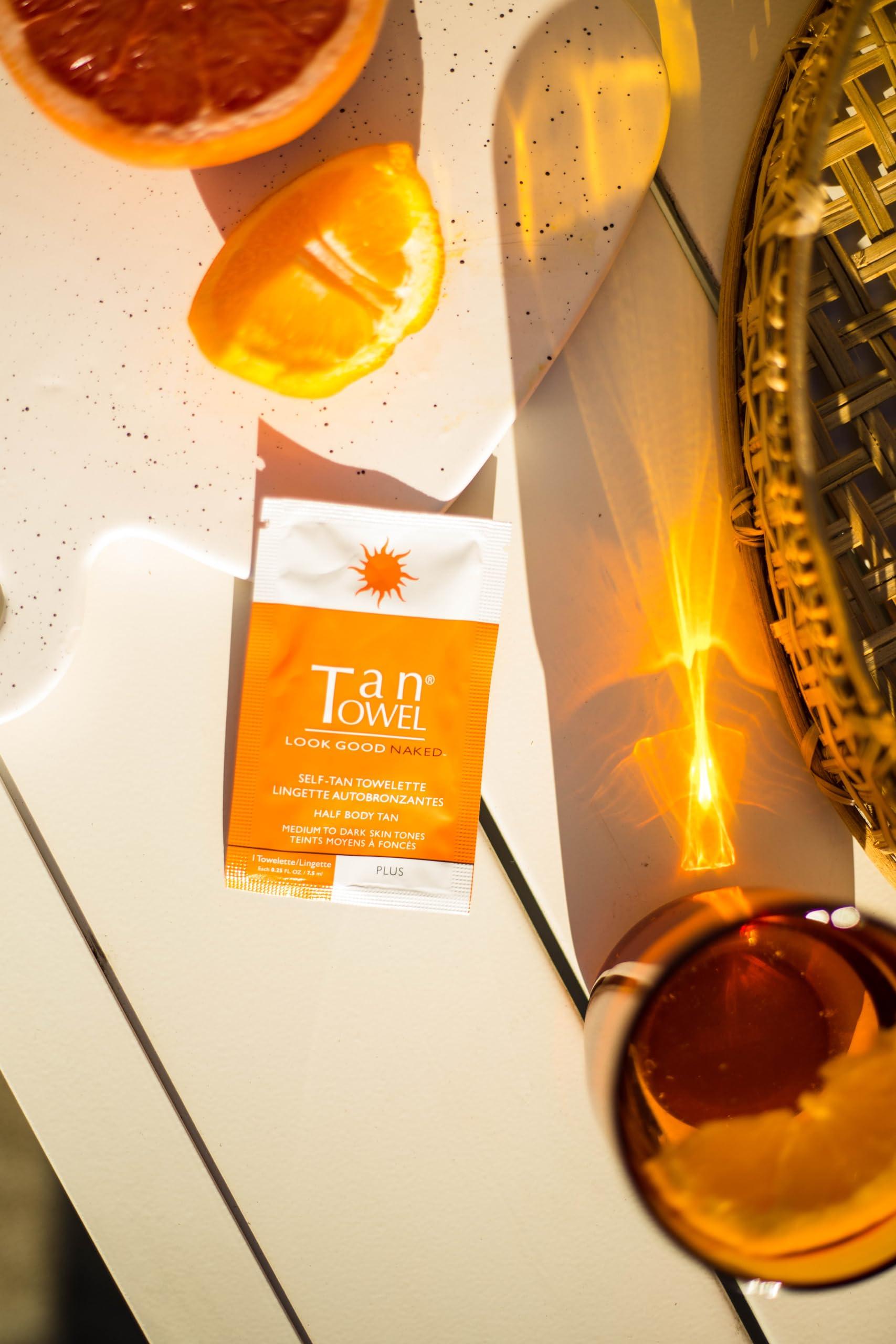 Tan Towel TanTowel Half Body Tan Towelettes - 10 Pack, Plus, 10 Count (Pack of 1)