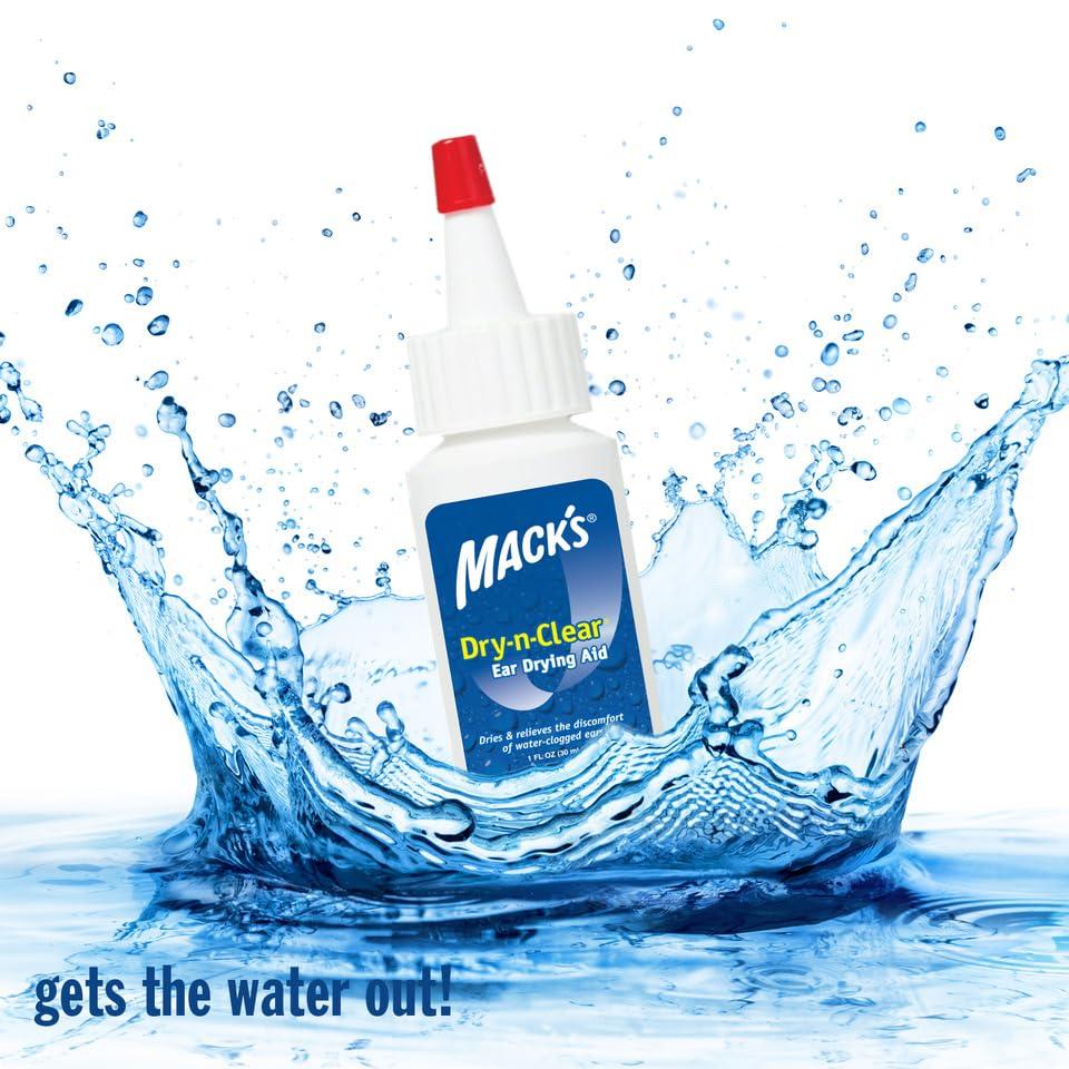 Mack's Mack\'s Dry-n-Clear Ear Drying Aid - Swimmers Ear Drops for Water Clogged Ears After Swimming, Showering, Scuba Diving and Surfing - 1 Fl Oz