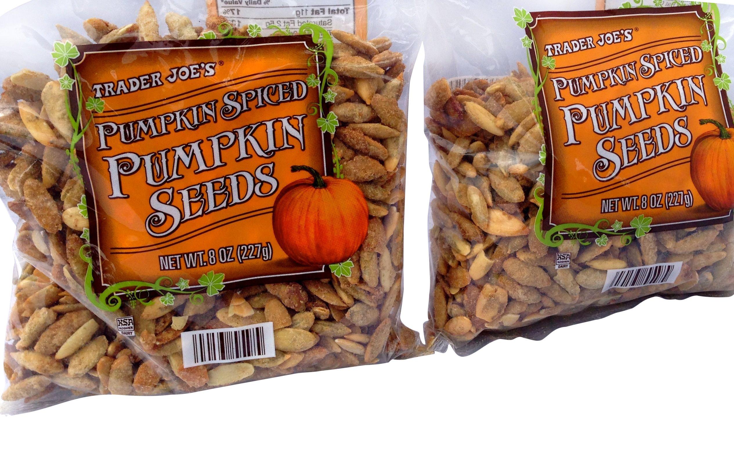 TJ\'s Trader Joes Pumpkin Spiced Pumpkin Seeds 2 Packs 8oz. Each Bag - Total 2 Items