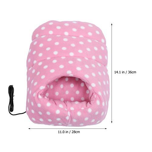 HEALLILY Heating Foot Warmer Heated Foot Warmers Foot Warm Cushion Anti Skid Plush Shoes Foot Warmer mat Electric Foot Massagers Heater Shoes Boots Electro-Thermal Office Super Soft Fleece