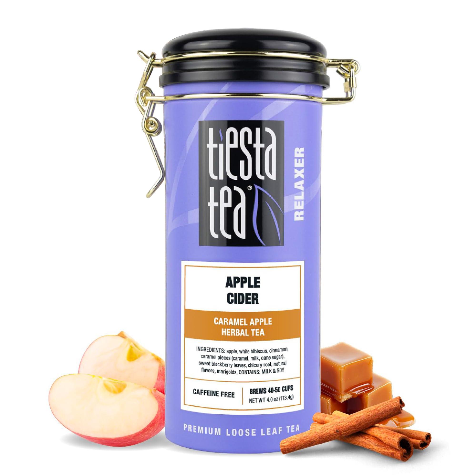 Tiesta Tea Tiesta Tea - Apple Cider | Loose Leaf | Caramel Apple Herbal Tea | Blend | Non-Caffeinated | Makes Hot or Iced Up to 40-50 Cups | 4oz Refillable Tin