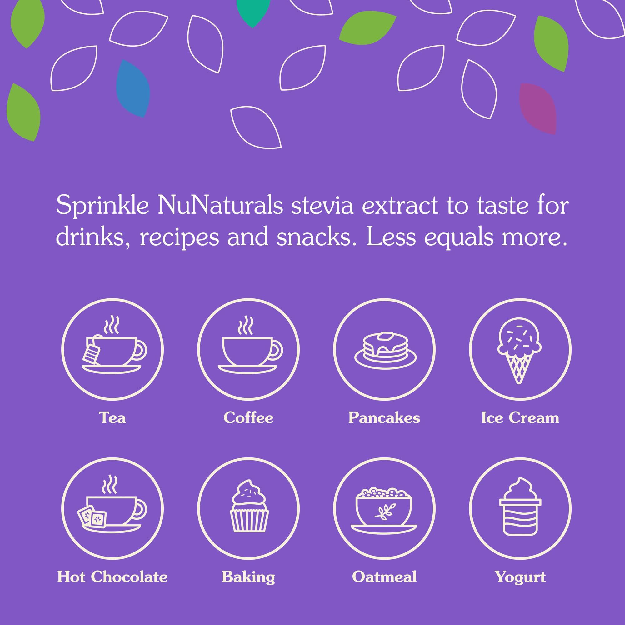 NuNaturals NuNaturals Organic Pure Stevia Extract | 100% Stevia No Fillers | Keto Sugar-Free Powdered Sweetener | Plant-Based Sugar Substitute | No Erythritol | Over 800 Servings | 1 oz