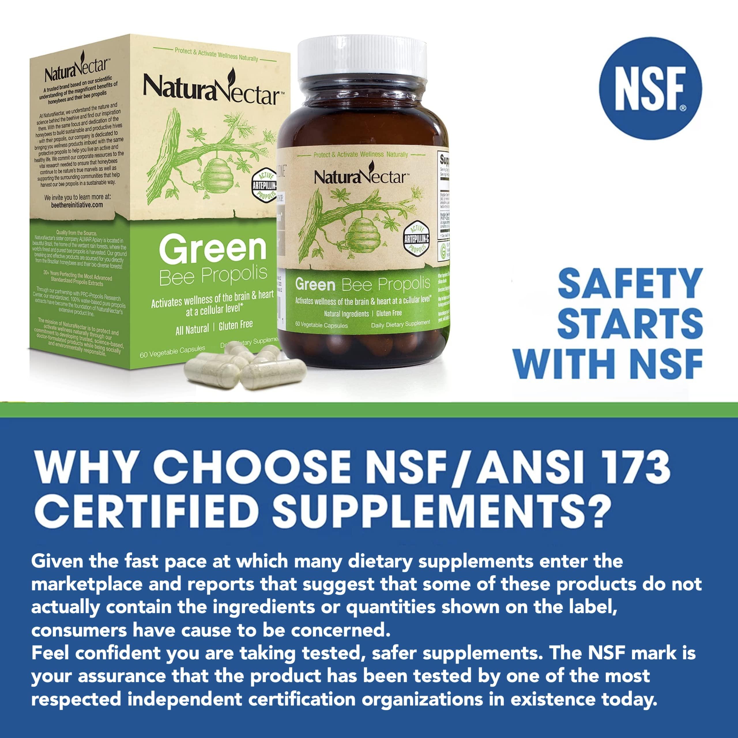 NaturaNectar NaturaNectar Natural Bee Propolis Bundle - Green and Red Propolis - for Immune and Memory Support* and a Healthy Metabolism* - 60 Capsules per Bottle