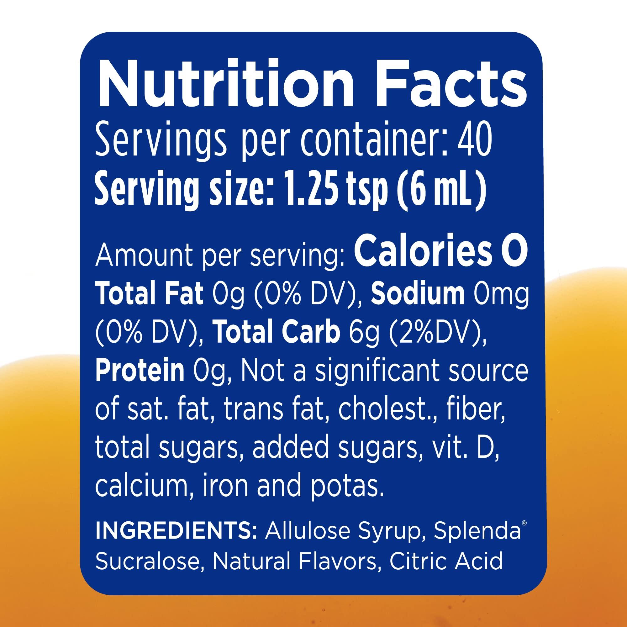 SPLENDA Splenda Multi-Use Allulose Syrup, Zero Calorie, Sugar Free Substitute for Maple Syrup, Honey, Agave and Brown Sugar, 8oz Bottle