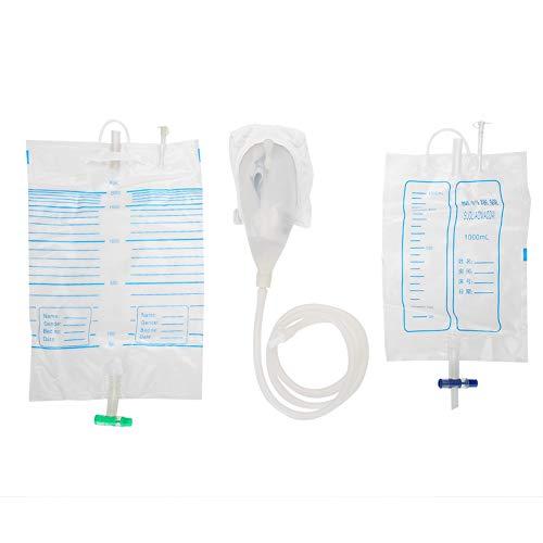 TMISHION Silicone Urine Collector with 2 Urine Catheter Bags, 3 Type Optional for Man Woman Elderly (Elderly Men Type) Reusable Portable Male Comfort Fit Advantage Urinal System