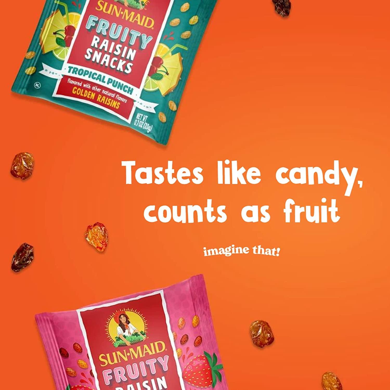 Sun-Maid Sun-Maid, Fruity Raisin Snacks, Sour Mixed Berry, 1.33 Ounce Snack-Size For Kids (200 Total Pouches)