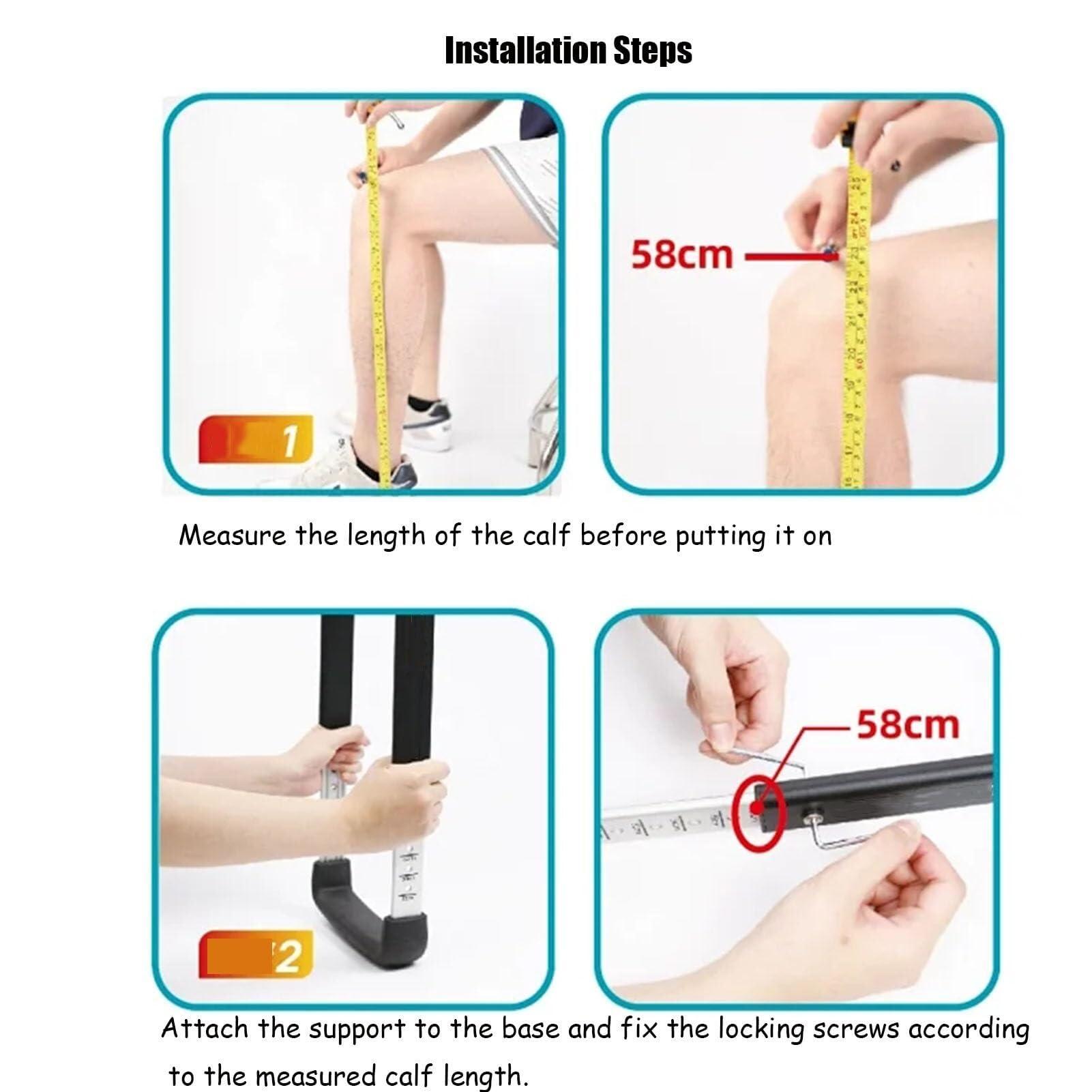 FoRes Pain Free Knee Crutch Single Leg Telescopic Walker Adjustable Height Hands Free Crutch Leg Knee Mobility Support for Disability Elderly Injury Ankle Fracture