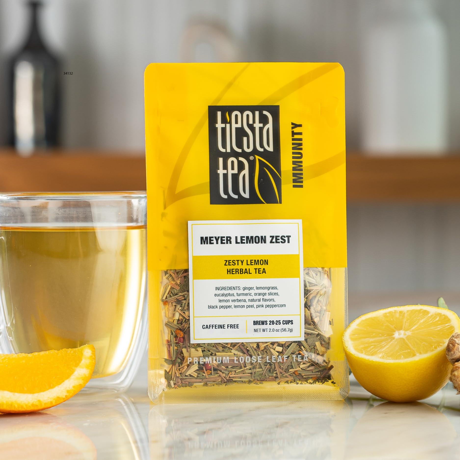 Tiesta Tea Tiesta Tea - Meyer Lemon Zest | Zesty Lemon Herbal Tea | Premium Loose Leaf Tea Blend | Caffeine Free Herbal Tea | Make Hot or Iced & Up to 25 Cups - 2 oz Resealable Pouch