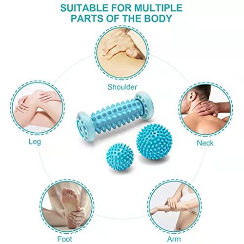 NEBULIZER MACHINE EACO Foot Massage Roller Spiky Ball for Plantar Fasciitis Relief, Trigger Point Muscle Roller in Different Degrees of Hardness for Foot Back Leg Hand PLA Relax