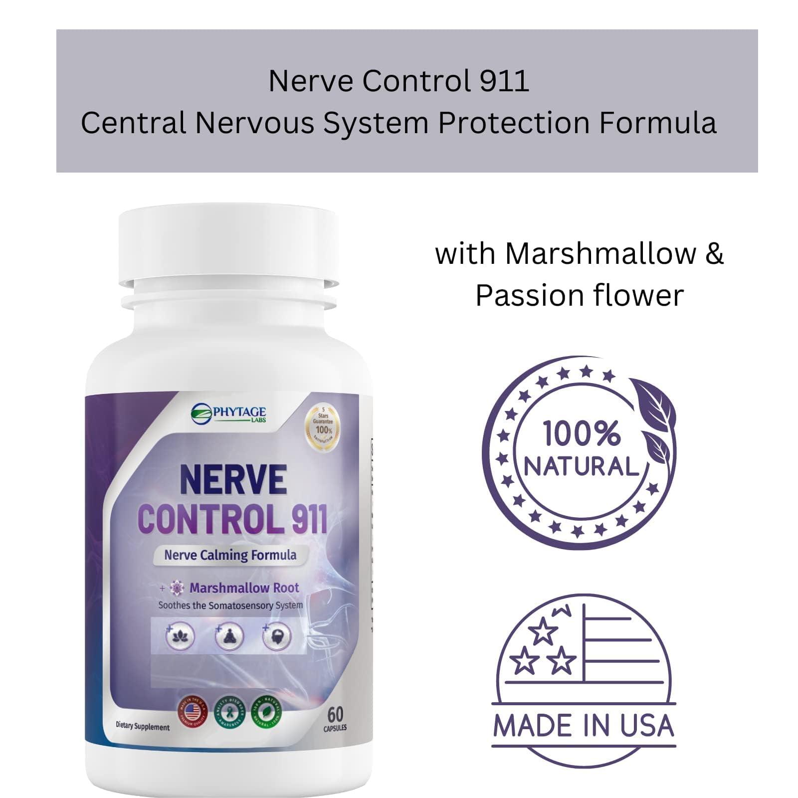 Phytage Labs Phytage Labs Nerve Control 911 - Natural Plant Based Nerve Health Supplement Capsules- 2 Pack