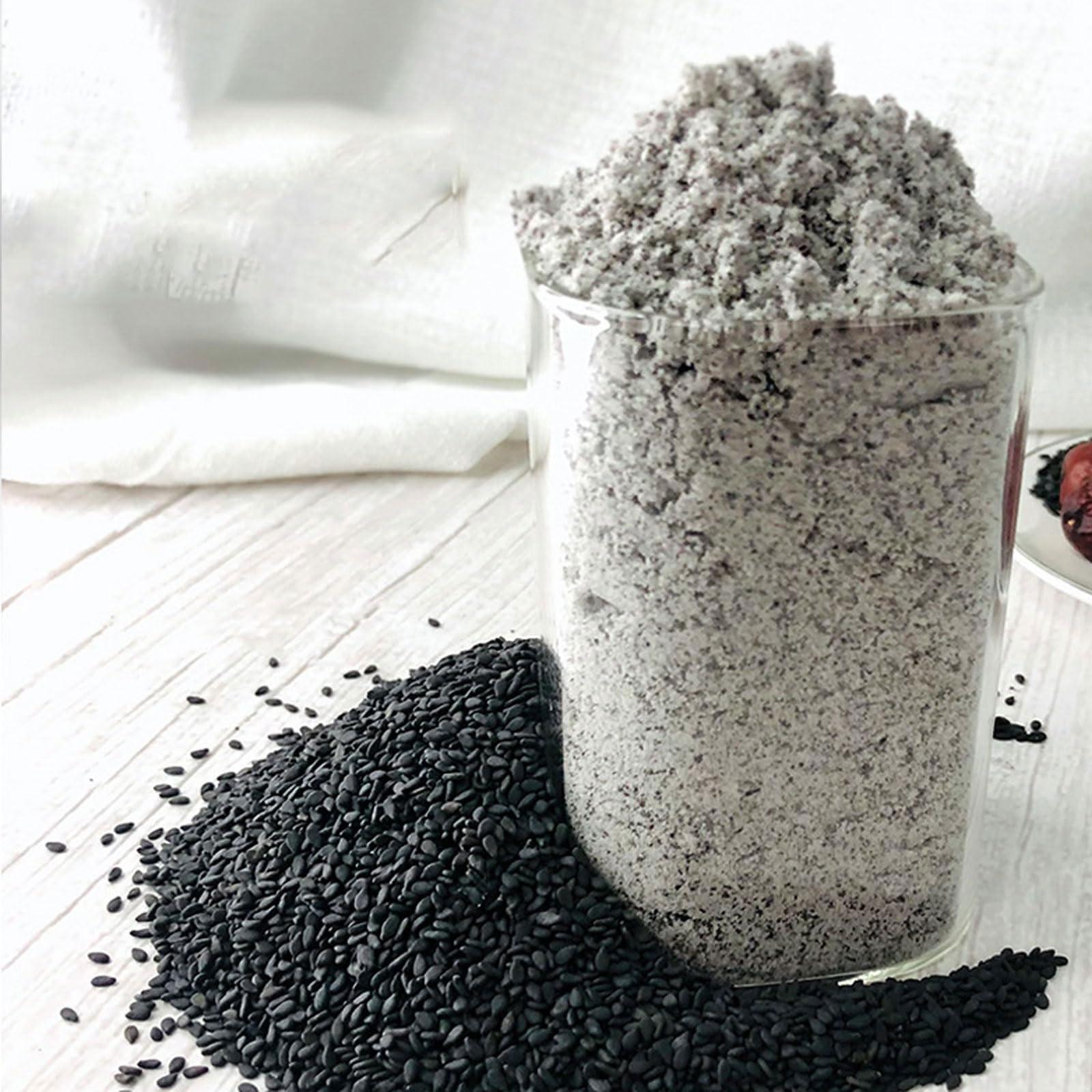 TEAERPKLAE ground sesame seedsblack sesame seed paste 12.69 oz Instant Drink Cereal black sesame 360g