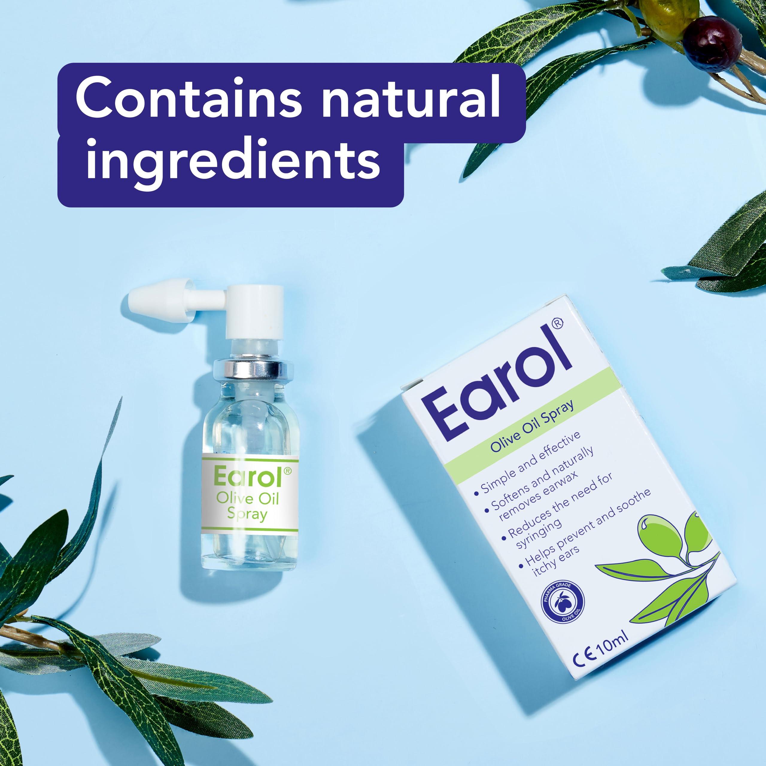 Earol Earol Olive Oil Natural Ear Wax Softener Naturally Removing Effective Spray
