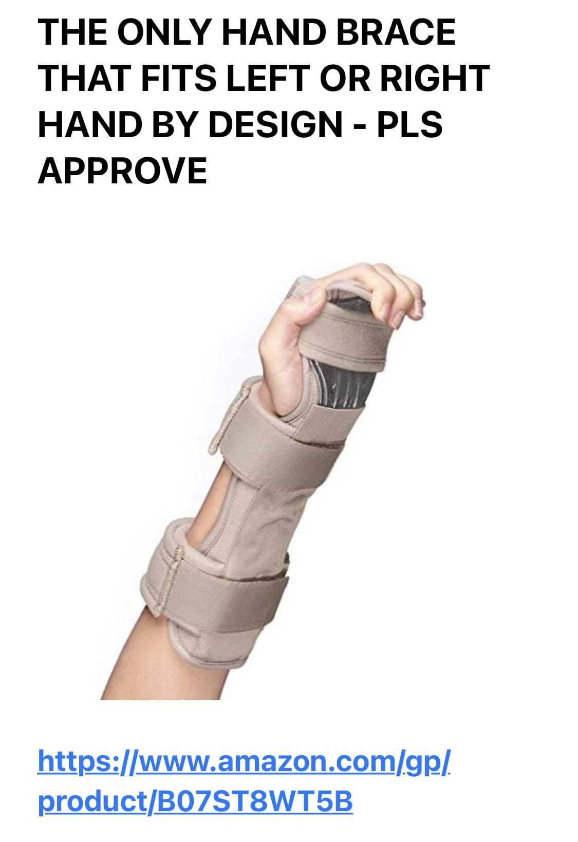 Rewind With Nature Rewind With Nature Stroke Resting Hand Splint Night Immobilizer Muscle Atrophy Brace Hands, Wrists, Fingers Fits Left, Right