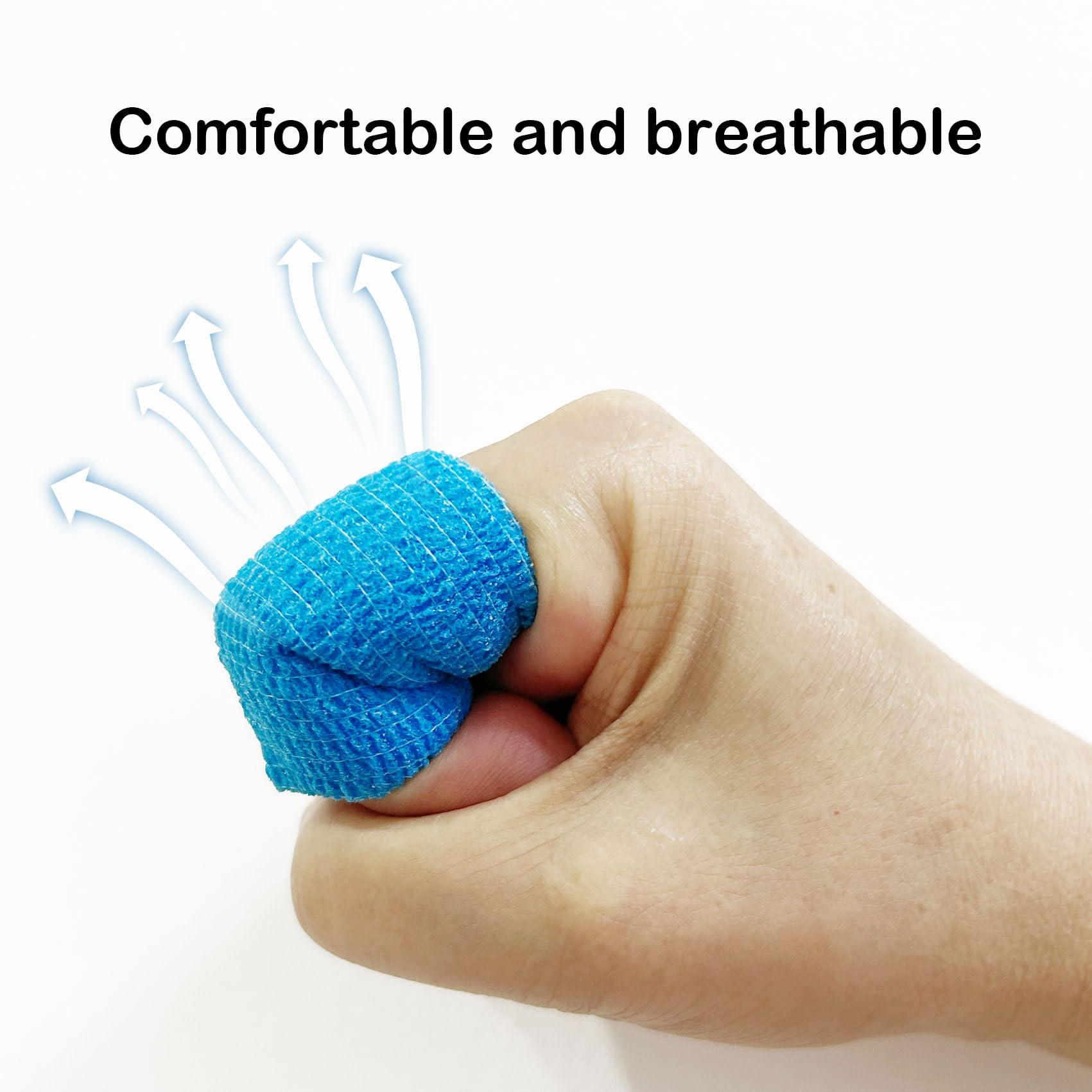 Lusy DM Lusy DM 36 PCS Self Adhesive Bandage Wrap 2\" X 5 Yards Elastic Cohesive Bandage Wrap Bandage Wrap Rolls Elastic Self-Adherent Tape for Stretch Athletic, Sports, Wrist, Ankle (Black)