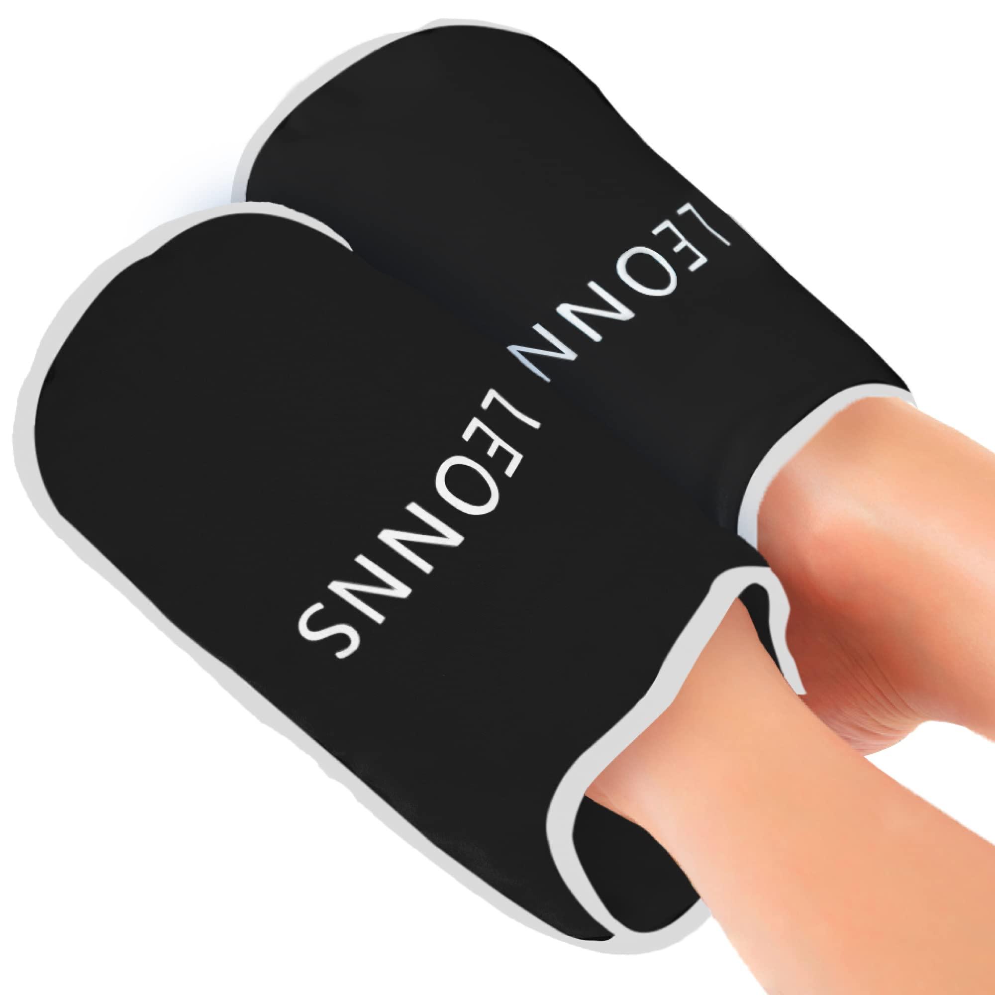 LEONNS LEONNS Gel Ice Pack Slippers - Provides Hot and Cold Therapy for Foot Pain, Neuropathy Pain Relief for Feet, Gout Relief, Swollen Feet, Plantar Fasciitis and Heel Spurs- One Size Fits Most (Black)