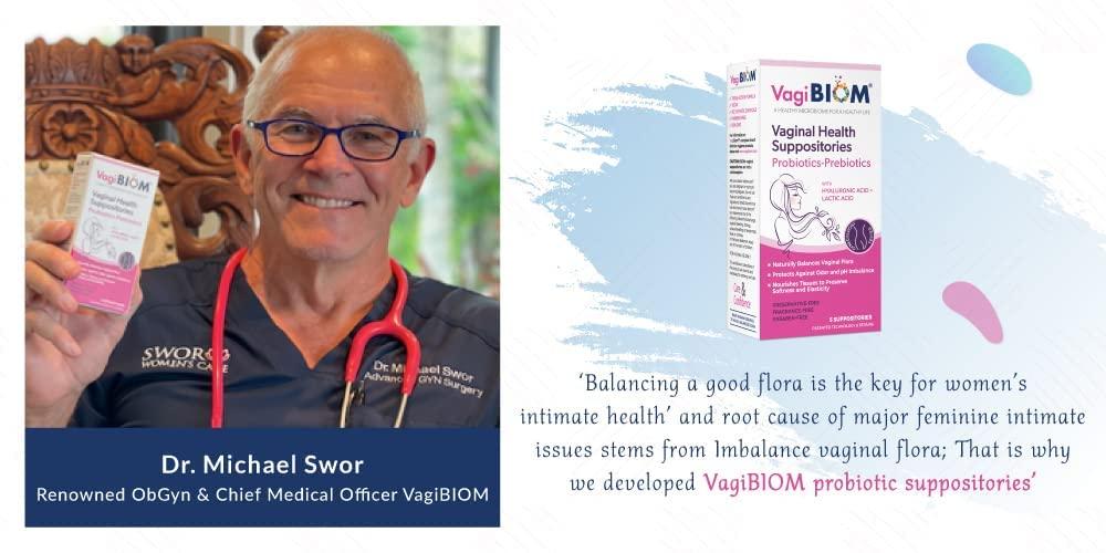 VagiBiom VagiBiom Probioitc Suppository Convenient Travel Pack with 2 Suppositories: Microbiome Flora Balance. Odor Control Regimen; Balance and Nourishes Healthy Flora