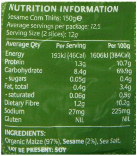 Real Foods REAL FOODS CORN THIN SESAME ORG, 5.3 OZ (6 pack)