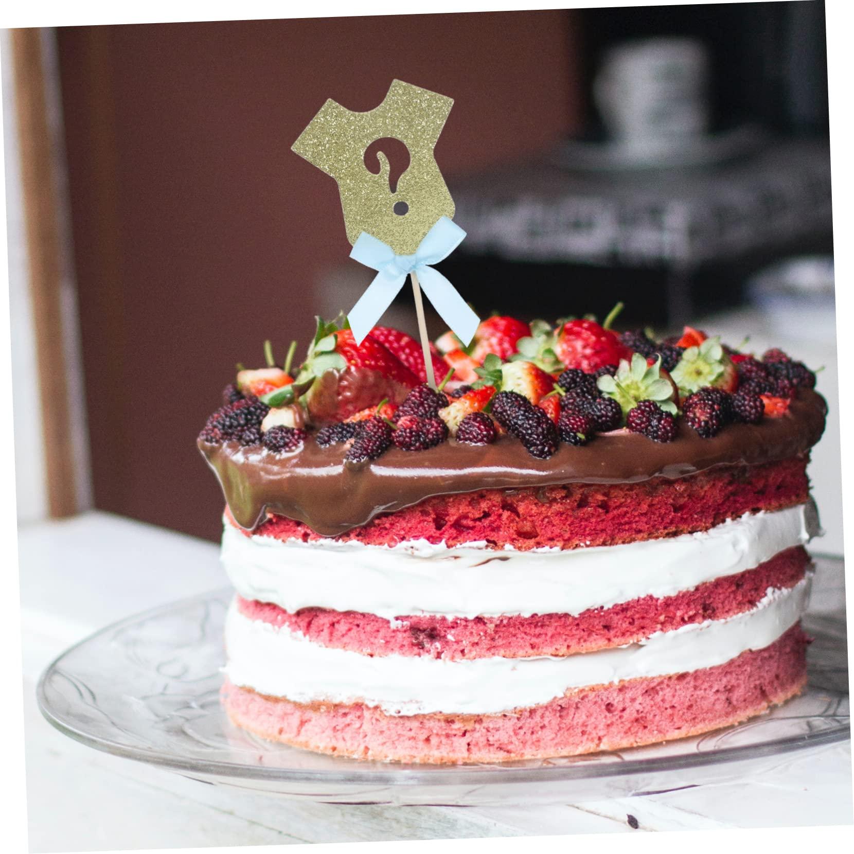 GANAZONO GANAZONO 4 sets Clothes Question Mark Cake birthday toppers for cakes birthday cupcake topper or blue cakes toppers pink happy birthday decorations cupcake toothpick baby Paper boy