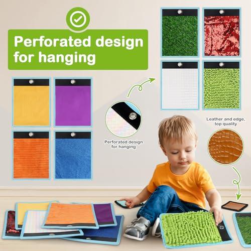 Joyreal Joyreal Sensory Mats for Autistic Children, Sensory Floor Tiles for Kids, Sensory Toys for Tactile Play, Textured Sensory Wall Panel, Bean Bags, Sensory Room Equipment, Baby Toddler Fidgeting Activity