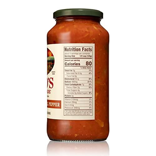 Rao's Homemade Rao's Homemade Mushroom and Bell Pepper Sauce, 24 oz, Tomato Sauce, All Purpose, Keto Friendly Pasta Sauce, Premium Quality Tomatoes from Italy, Mushrooms, and Bell Peppers