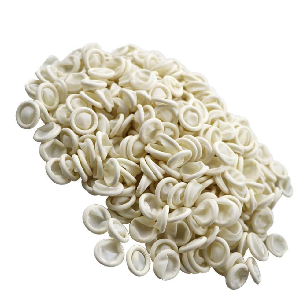 Milisten Milisten Finger Protector fingertip Gloves Rubber Finger Tips hot Glue Finger caps Silicone Finger Sleeve Latex Finger Gloves Finger cots Medium Finger cots Large Thumbnails Cosmetic Man