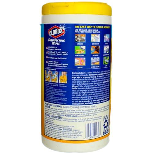 Clorox Clorox Disinfecting Wipes Lemon 3 Packs of 75 Count, 225 Count