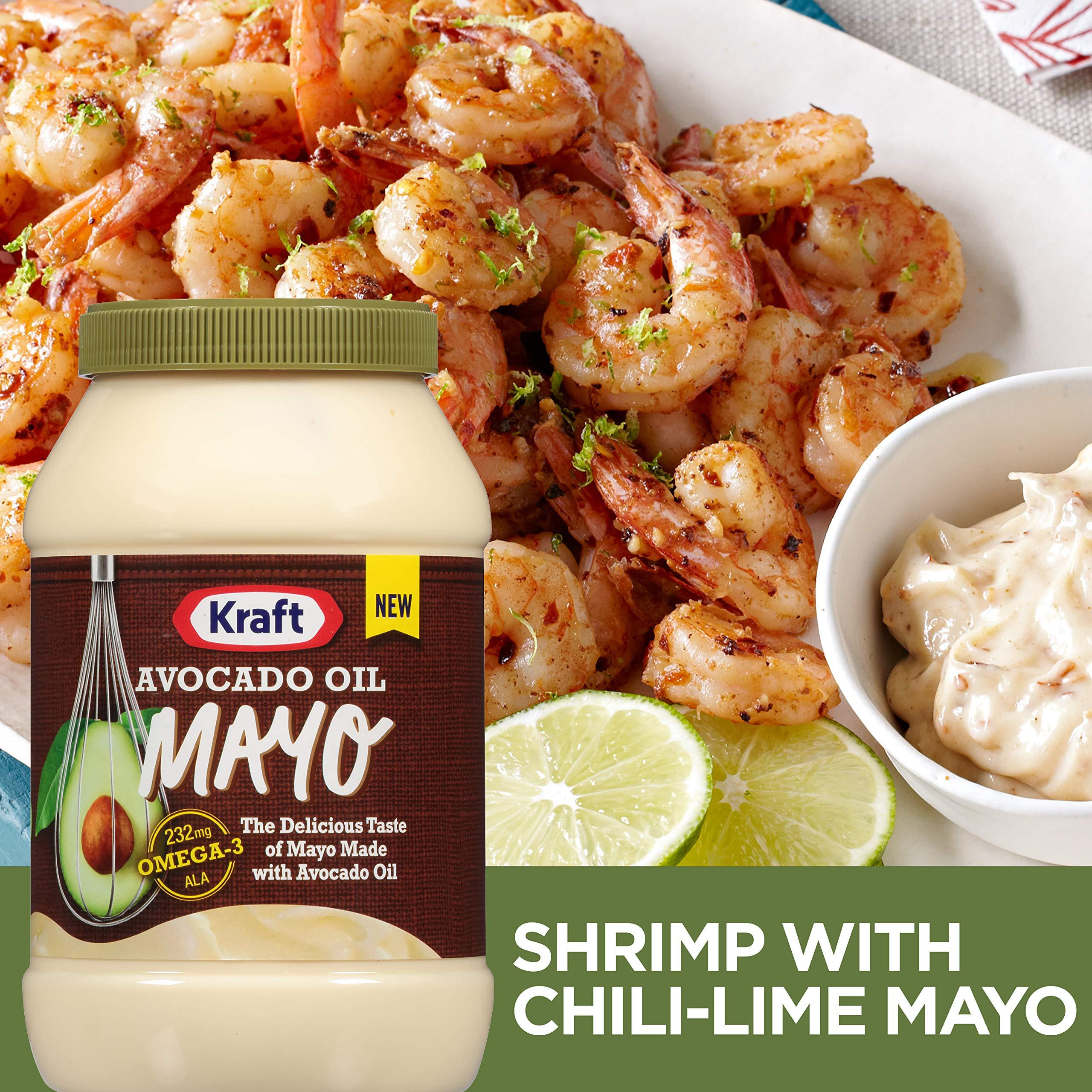 Kraft Kraft Mayo with Avocado Oil Reduced Fat Mayonnaise (30 fl oz Jar) (Pack of 2)