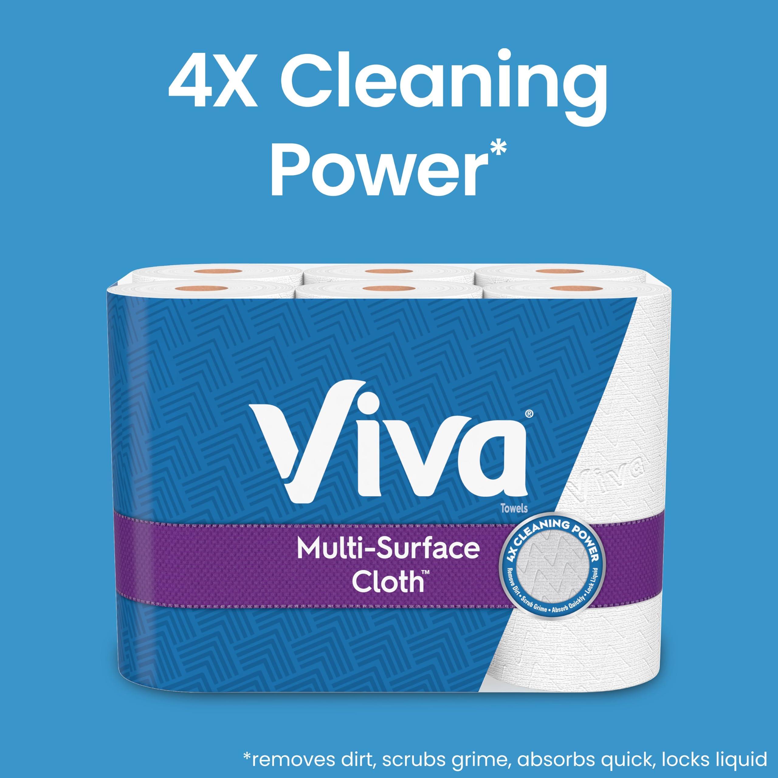 Viva Viva Multi-Surface Cloth Paper Towels, 12 Triple Rolls, 165 Sheets Per Roll (2 Packs of 6)