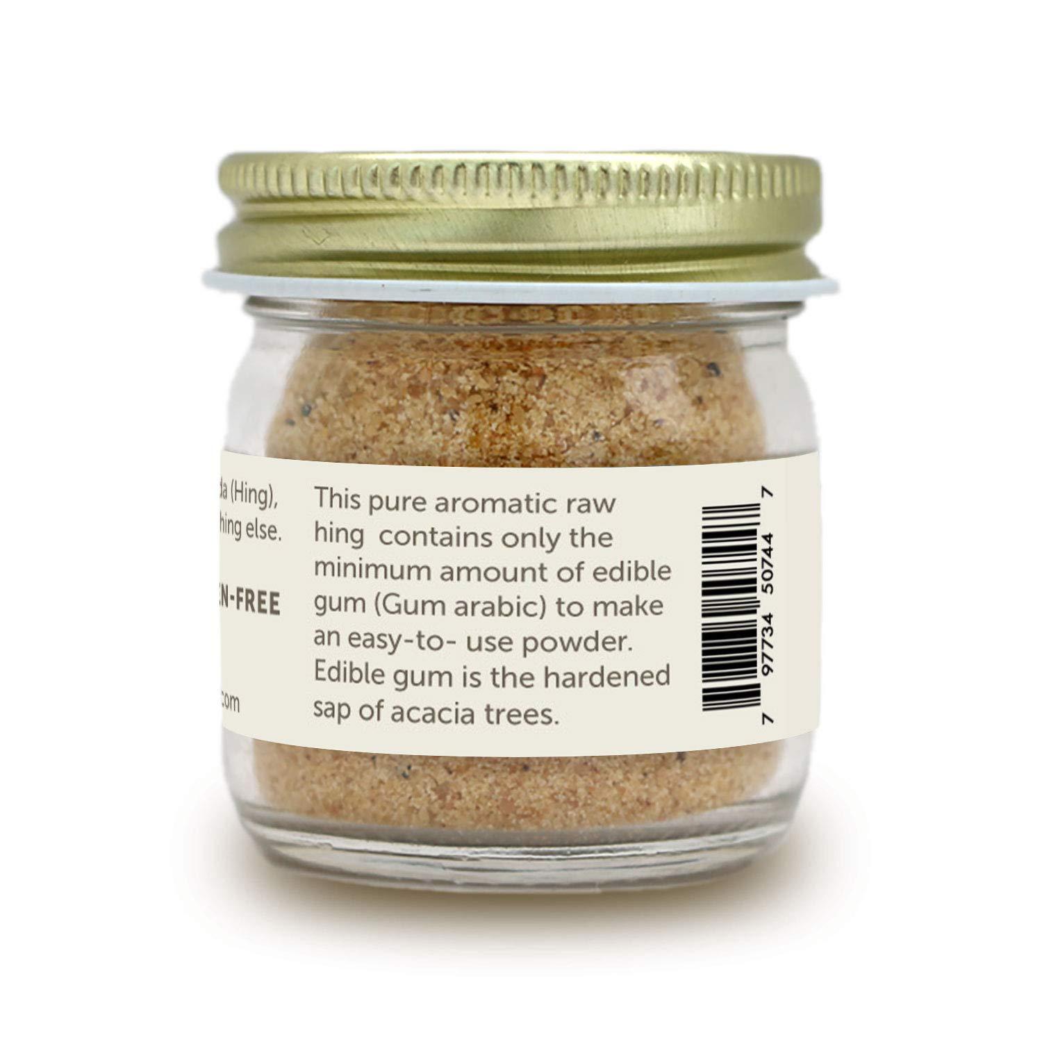 PURE INDIAN FOODS Pure Indian Foods Best Hing Ever (Asafoetida Powder), Gluten Free - Indian Spice for Garlic & Onion Substitute, 20g Glass Bottle (3 PACK)