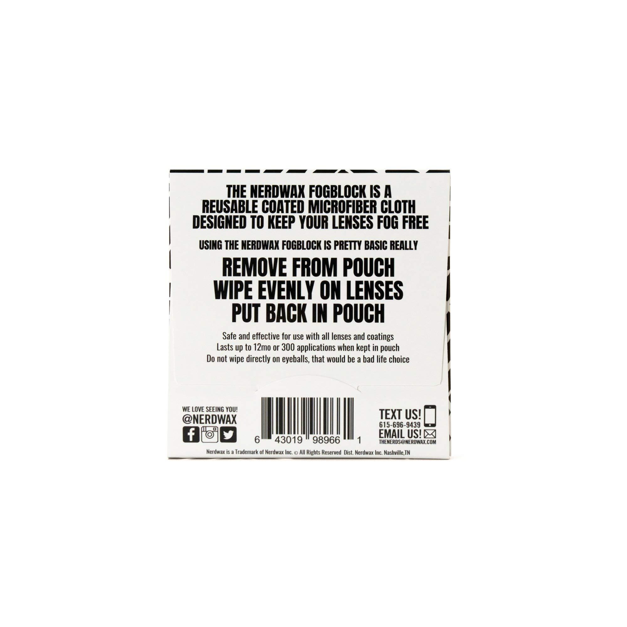 Nerdwax Nerdwax FogBlock | Anti Fog Lens Wipes | Keeps Glasses from Fogging