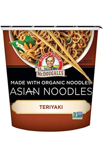 Dr. McDougall's Right Foods Dr. McDougall's Teriyaki Noodle - Organic Asian Noodles - Vegan Ramen Noodles - Instant Ramen Noodle Cups - Vegetarian Ramen - 1.9 Ounces - Pack of 6