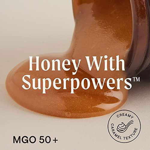 Manukora Manukora Raw Manuka Honey, MGO 50+, New Zealand Honey, Non-GMO, Traceable from Hive to Hand, Daily Wellness Support - 250g (8.82 Oz)