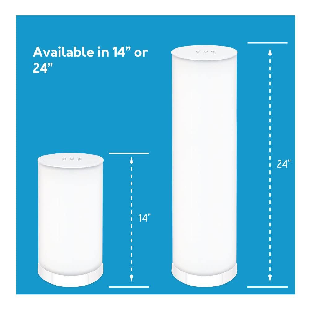 Bright Health Bright Health 14 Inch Light Therapy Lamp - 10,000 LUX - LED Sun Lamp Mood Light and Sunlight Lamp with 360 Degree Light Therapy to Fight Low Energy and Sunlight Deprivation, White