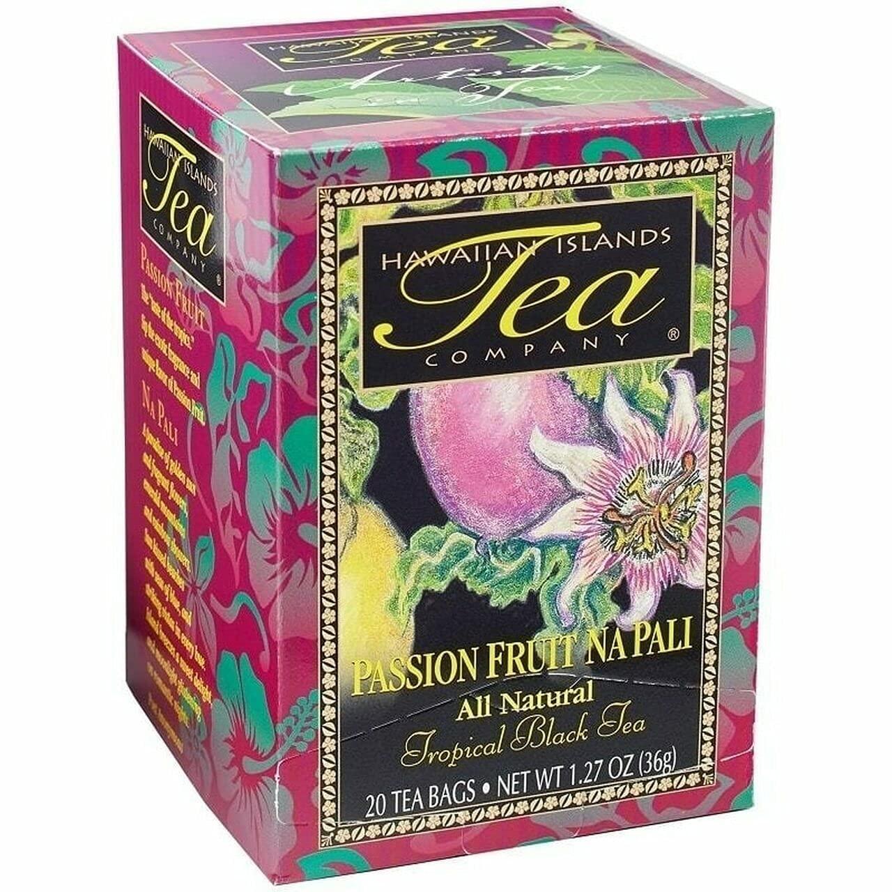 HAWAIIAN ISLANDS TEA COMPANY Hawaiian Islands Tea Company Passionfruit Na Pali Black Tea, All Natural - 120 Teabags (6 Boxes)