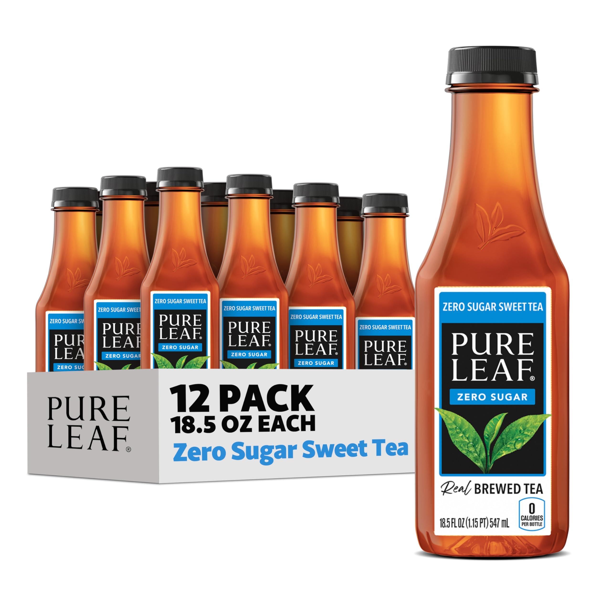 Pure Leaf Pure Leaf Iced Tea, Zero Sugar Sweet Tea, 18.5 Fl Oz Bottles (Pack of 12)
