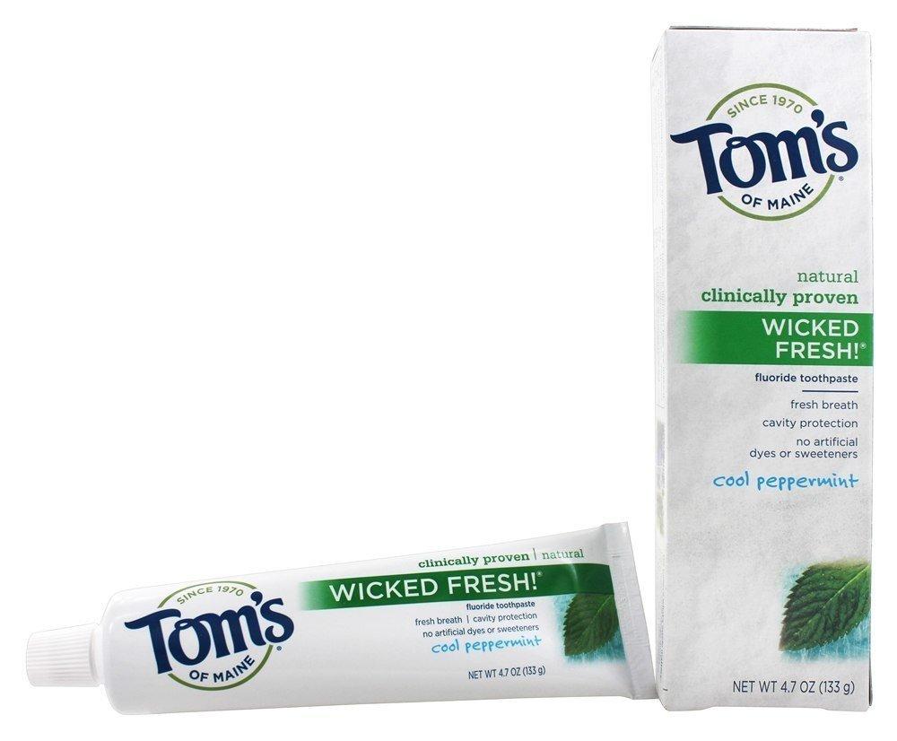 Tom's of Maine Tom's of Maine Natural Wicked Fresh Fluoride Toothpaste Cool Peppermint 4.70 oz