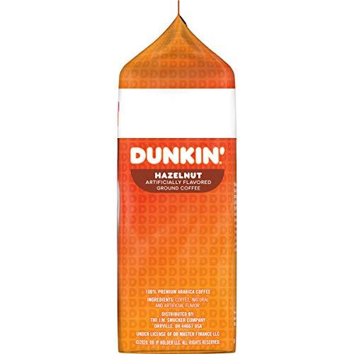 Dunkin' Dunkin' Hazelnut Flavored Ground Coffee, 20 Ounces (Pack of 6)
