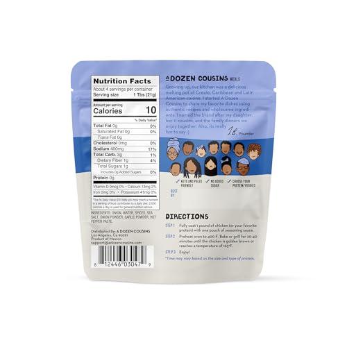 A Dozen Cousins Meals A Dozen Cousins Entre Seasoning Sauce Marinade - Coat and Cook for Chicken Seasoning, BBQ, Protein & More - 10 Pack - Bold Jamaican Jerk Seasoning Sauce with Hot Peppers (3oz Each)