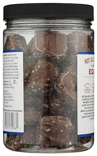 Sanders Sanders Milk Chocolate Sea Salt Caramels, Kosher, 18 Ounce (Pack of 6)