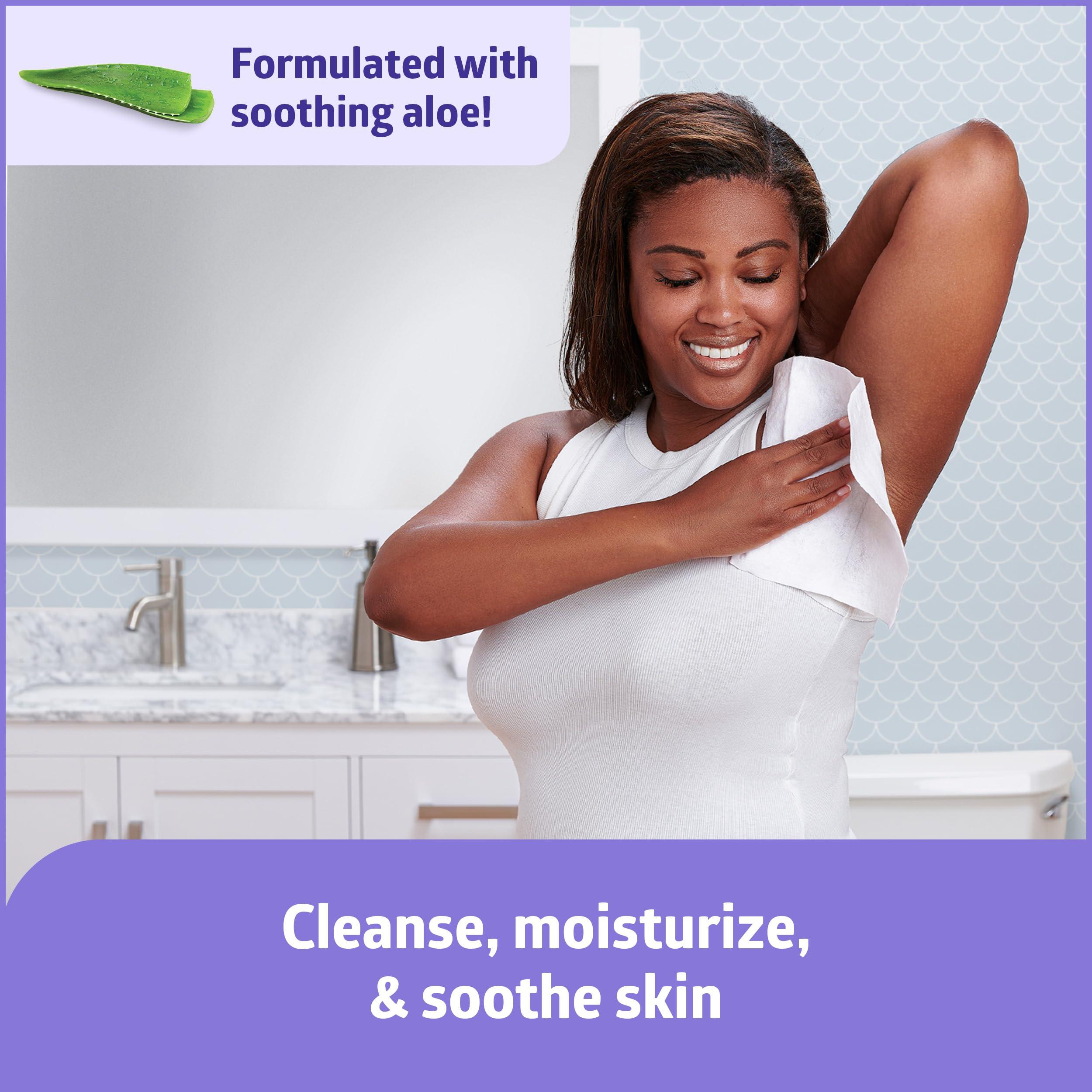 Medline Medline ReadyBath LUXE Extra Thick Adult Bath Wipes, 192 Wipes (8 Wipes, 24 Packs), Unscented, No Rinse Formula with Aloe, Shower Wipes for Sensitive Skin, Hypoallergenic Body Wash Wipes, 8 x 8 Inch