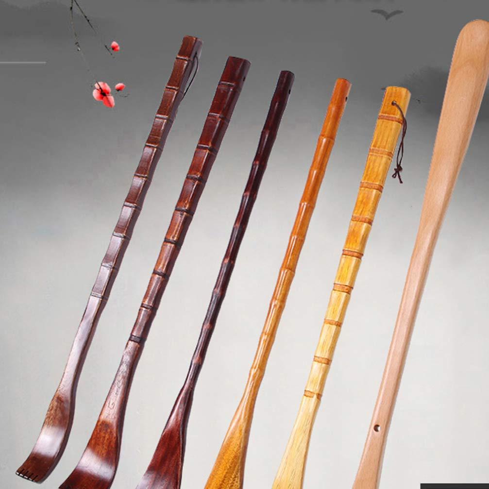 Healifty Wooden Scratcher Pregnancy Shoe Horn Back Scratcher Shoe Horn Back Relaxing Scratcher Back Scratchers for Adults Extendable Body Shoes Lifter Bamboo Massage Wood Tools
