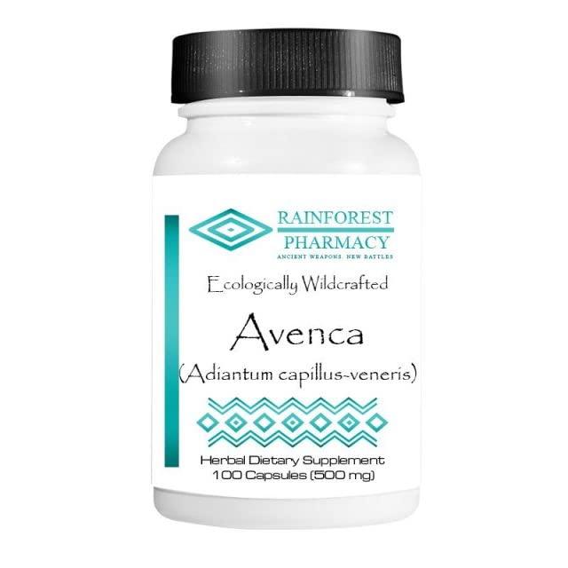 Rainforest Pharmacy Avenca Capsules (Adiantum Capillus-Veneris) 500 mg, 100 Capsules | Wildcrafted Maidenhair Fern Herbal Supplement