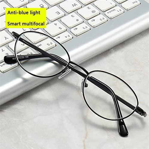 WWWL WWWL Reading Glasses, Retro Oval Reading Glasses, Anti-Blue Light, Metal Frame Eyeglasses for Women&Man, Computer Glasses (Color : A, Size : +1)