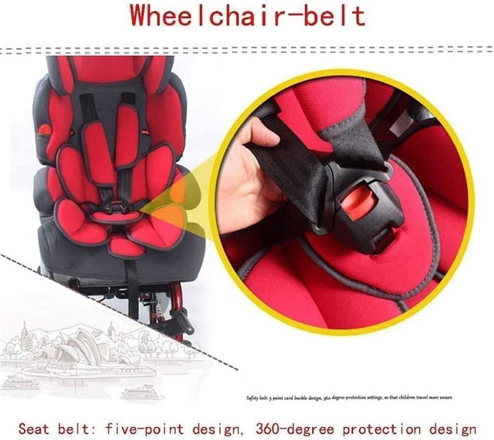 Aimery Aimery Foldable Full Recline Child Wheelchair, Cerebral Palsy Childrens Manual Wheelchair with High Backrest, with Dining Table Medical WheelchairPortable ultra-light hand-push mobility scooter