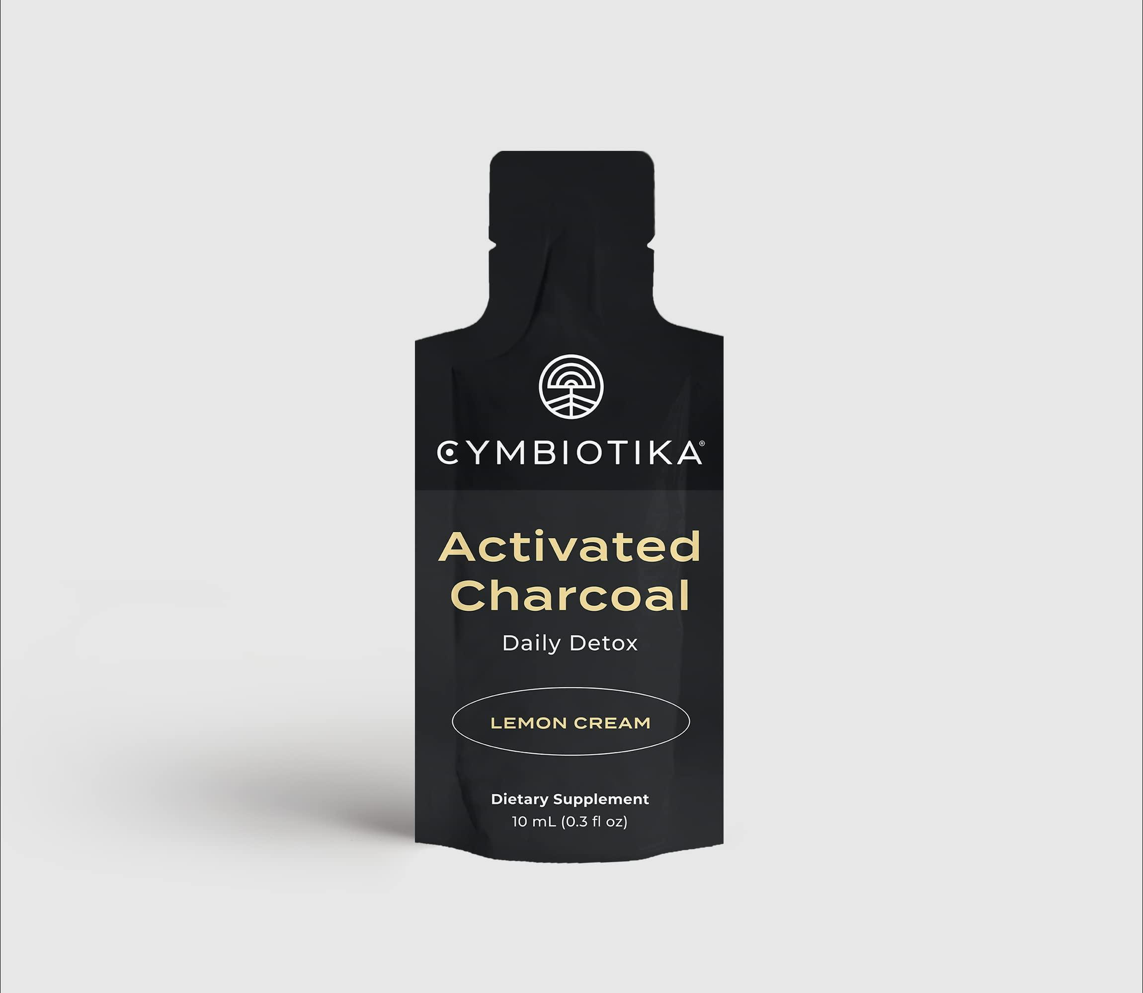 CYMBIOTIKA CYMBIOTIKA Probiotic 50 Billion CFU & Activated Charcoal Liquid Supplement, Supports Healthy Digestion for Men & Women, Stomach Detox & Digestive Relief, Helps Alleviate Gas & Bloating, Easy to Use