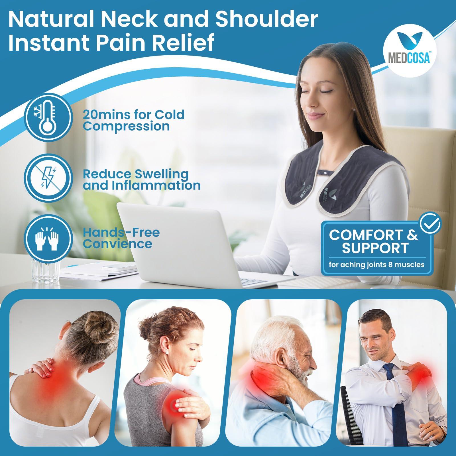 Medcosa Medcosa Large Neck and Shoulder Gel Ice Pack | Chill That Pain in The Neck | Neck & Shoulder Wrap Ideal for Post-Surgery, Reducing Muscle Pain & Aiding Injury Recovery