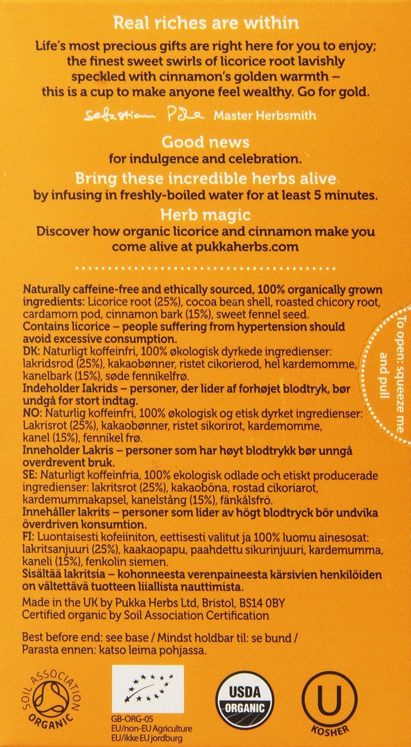 Pukka Herbal Teas Pukka Herbal Teas Licorice and Cinnamon - 20 Bags, 20 Count