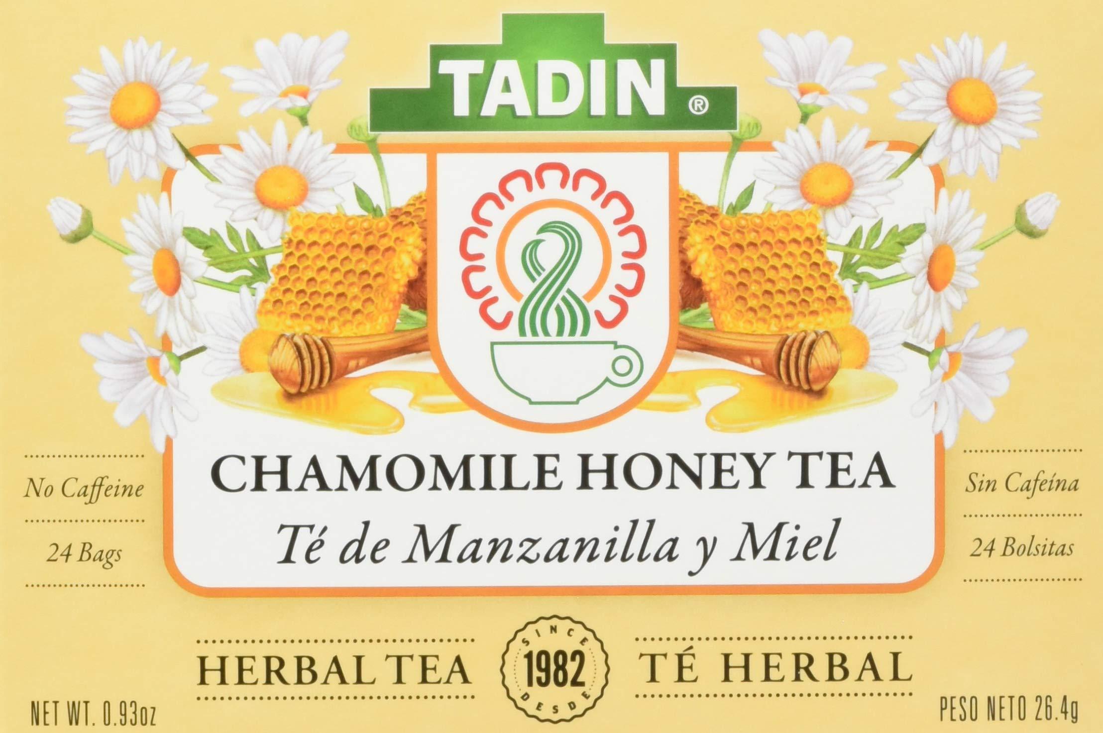 Tadin Tea TADIN TEA TEA BAG MANZANILLA CON MIEL,24 Count (Pack of 6)