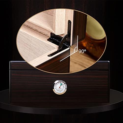 Xcello Xcello Wood Cigar Humidor with Clear Top Desktop Cigar Box for 50 Cigars, Hygrometer Included
