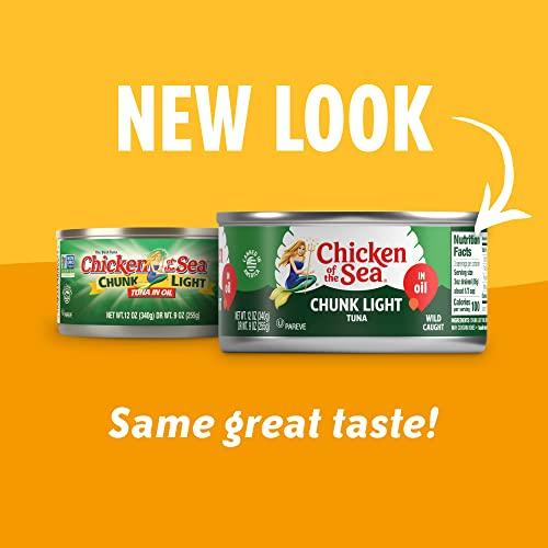 Chicken of the Sea Chicken of the Sea Chunk Light Tuna in Oil, Wild Caught Tuna, 12-Ounce Cans (Pack of 12)
